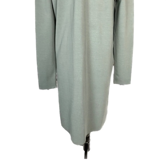 COS Minimalist V-Neck Long Sleeve Stretch Heavy Jersey A Line Dress - Picture 12 of 15